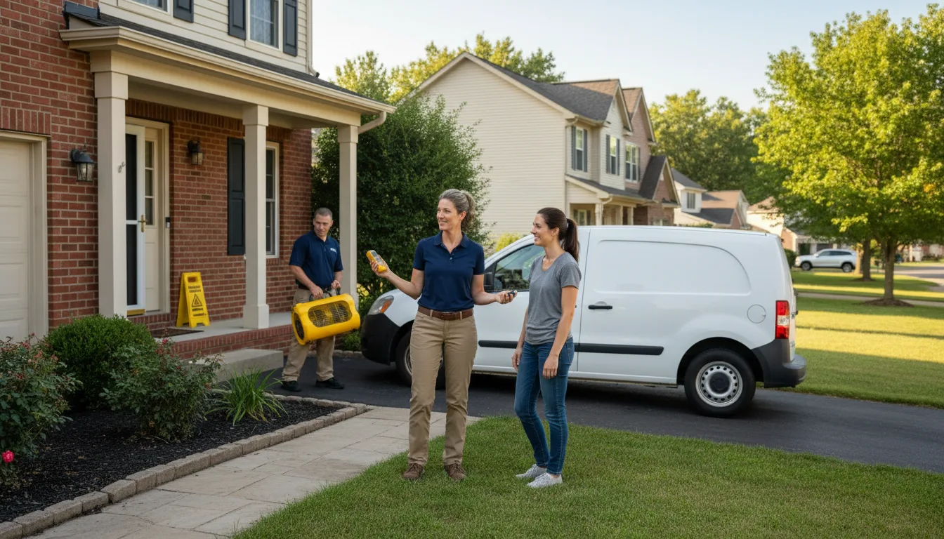 Residential water damage restoration in Pilot Point, TX